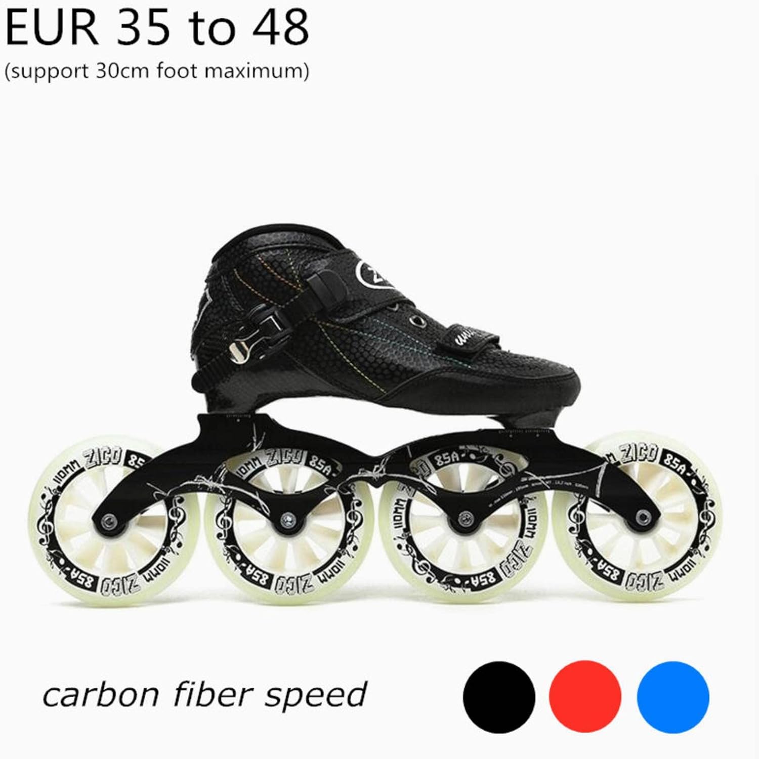 NC Outdoor Speed Racing Long Street Trace Asphalt Road Inline Speed Skates Shoes Carbon Fiber Adults Kids Sport Roller Patines E U48