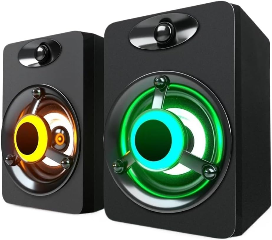 Computer Audio Desktop Mini Wired Small Speaker Laptop Small Home Multimedia Active Impact Speaker(D)