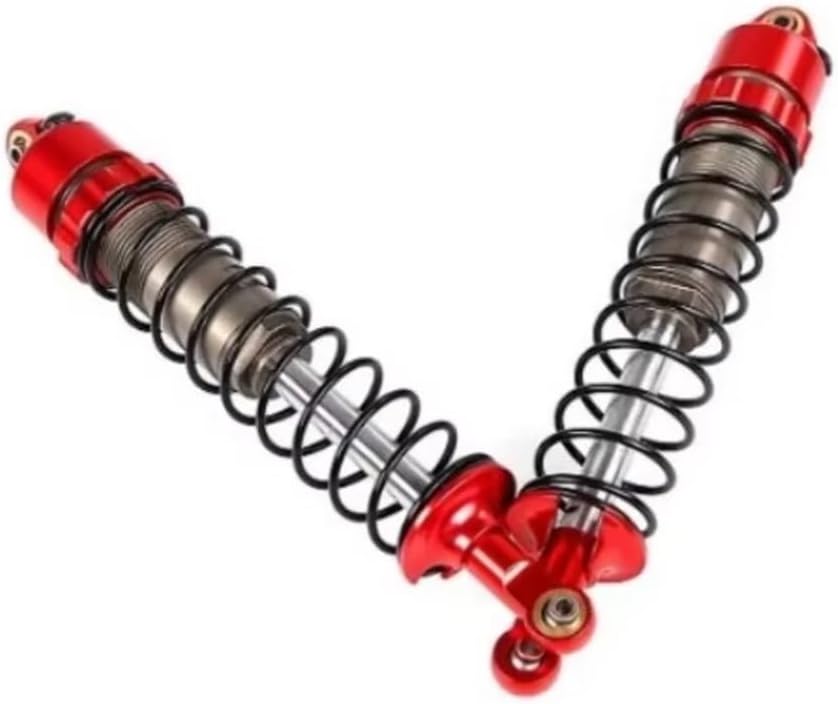 Rc Special Shock Absorber For HPI For Rovan Hd For Baja 5B 5T 1/5 CNC Aluminum Front Shocks With 10mm Shock Shafts Rc Car Tracked Vehicle Parts And Upgrade Replacement(Red)