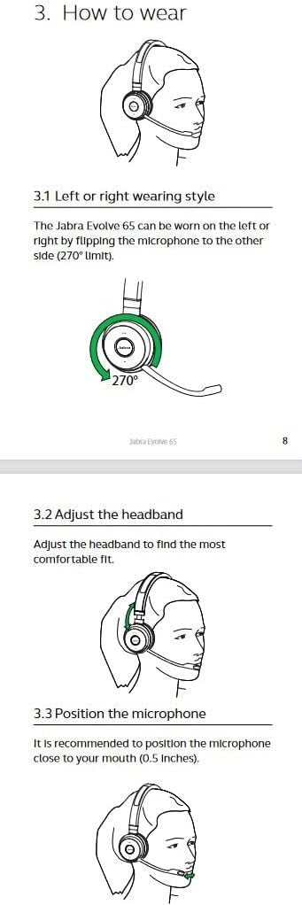 Jabra Evolve 65 UC Wireless Headset, Mono – Includes Link 370 USB Adapter – Bluetooth Headset with Industry-Leading Wireless Performance, Passive Noise Cancellation, All Day Battery