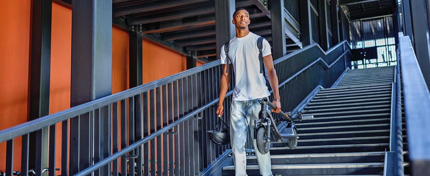 NIU Electric Scooter for Adult - KQi 100 200 Series E Scooter w/Suspension, 600-700W Peak Power, 18-33 Max Miles, Top 17.4-20 MPH, Portable Commuting Escooter, Folding Handlebars(Only K100F & K200F)