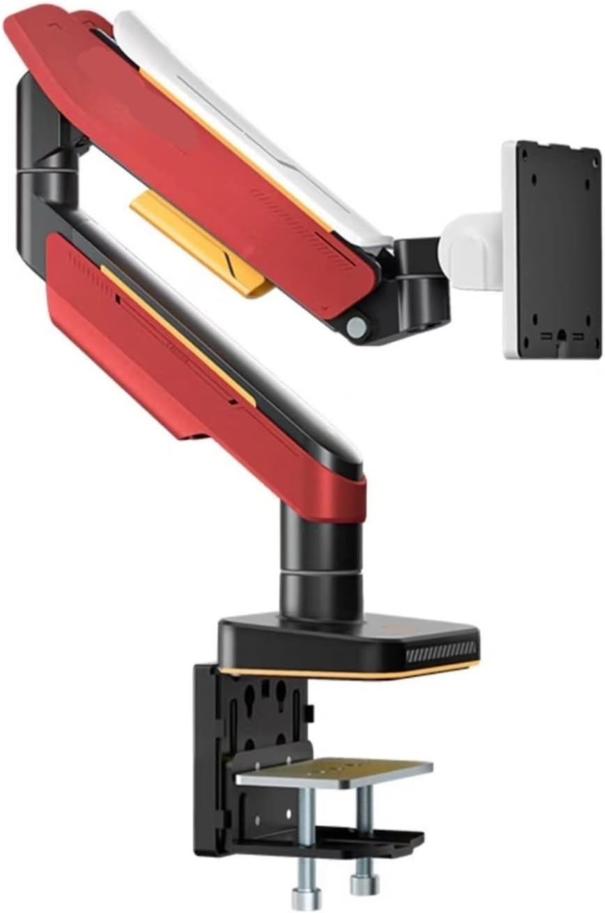 E-Sports Monitor Stand T18 Mechanical Cantilever Computer Screen Pneumatic Lifting and Rotating(Red)