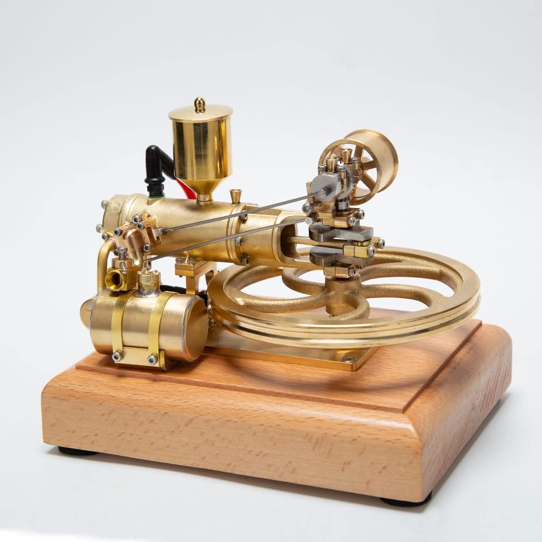 Mini Engine Model 1.9CC Horizontal Single Cylinder Four-Stroke Internal Combustion for Three-Wheelers, Fully Functional All-Metal Can Be Started and Operated