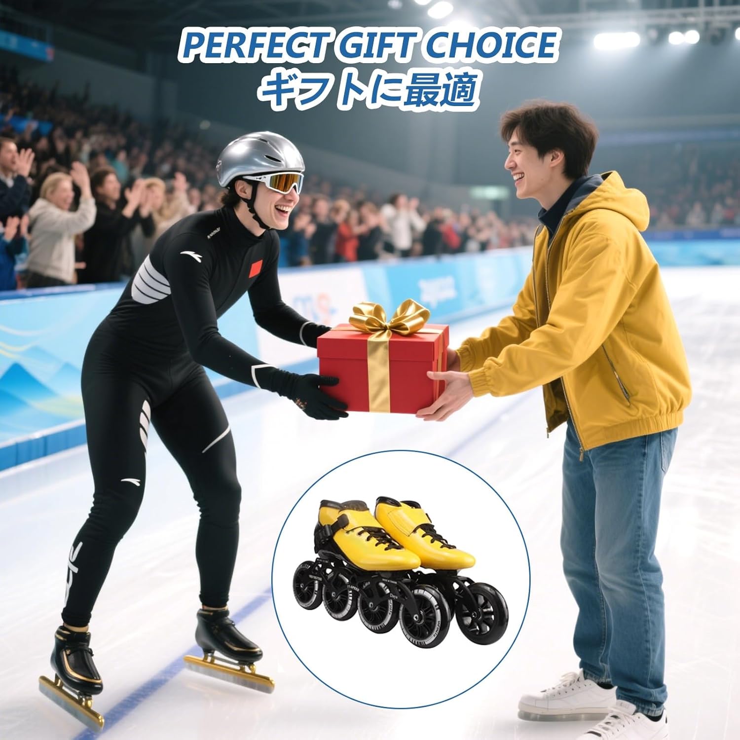 Professional Inline Speed Skates for Adults Adjustable Racing Inline Skates, Low Profile Racing Inline Skates Shoes for Men Women Unisex