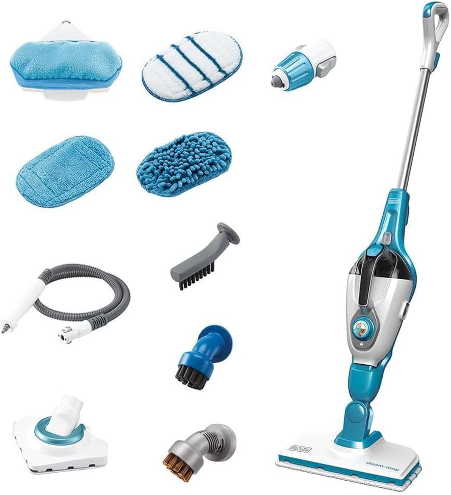 BLACK+DECKER 7in1 Steam Mop with SteamGlove Handheld Steamer (HSMC1361SGP)