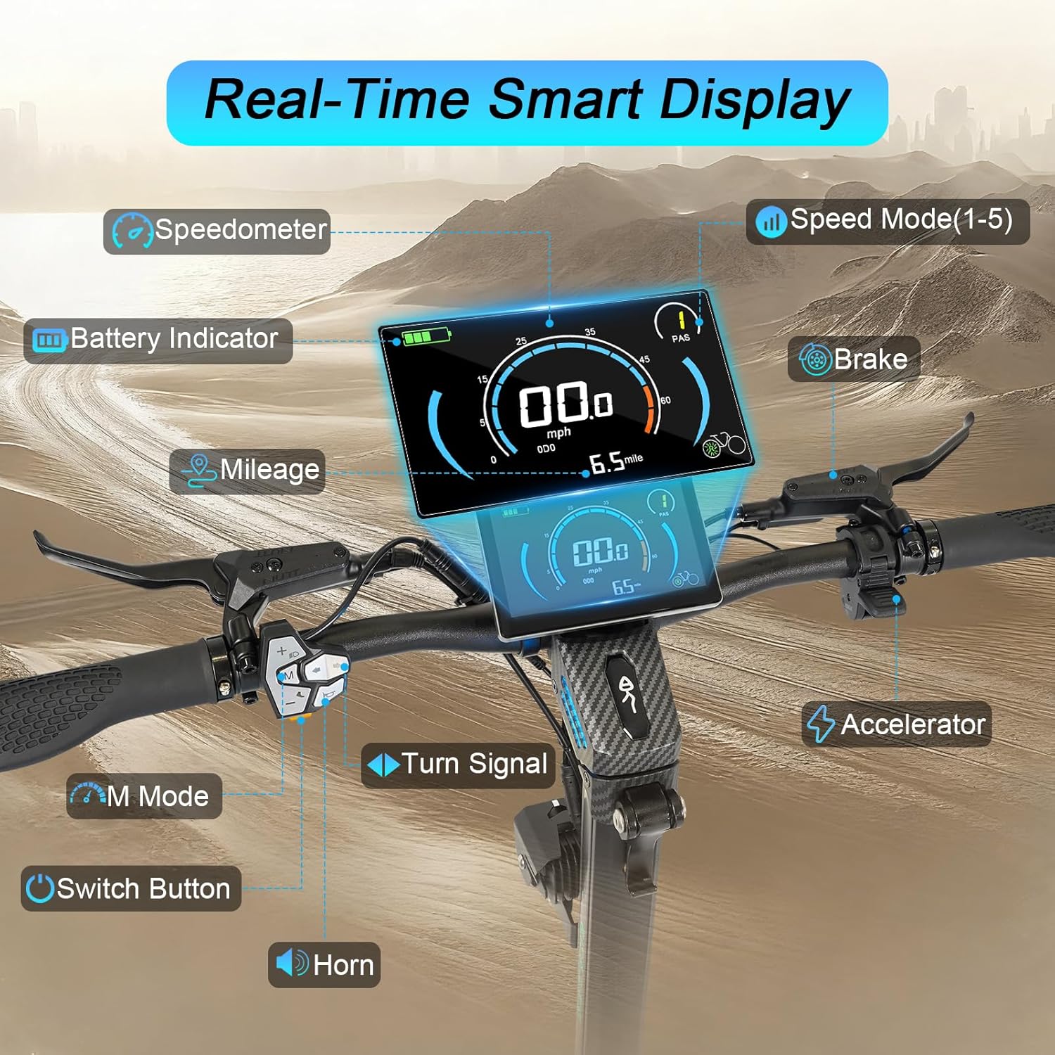 Electric Scooter with 6000W Torque Motor – UL Certified, 46MPH Top Speed, 50 Mile Long Range, 60V/30AH High-Capacity Battery, 10