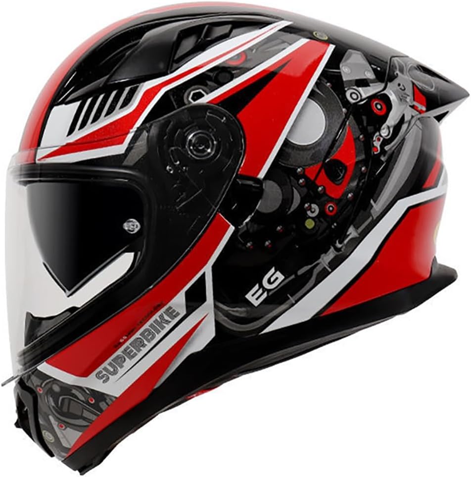 Four Wheelers Integrated Full Face Motorcycle Helmet Adult Men Women Aerodynamic Design Noise Reduction Helmet with Flip-Up Double Visor Mountain Moped Locomotive Helmet DOT Approved