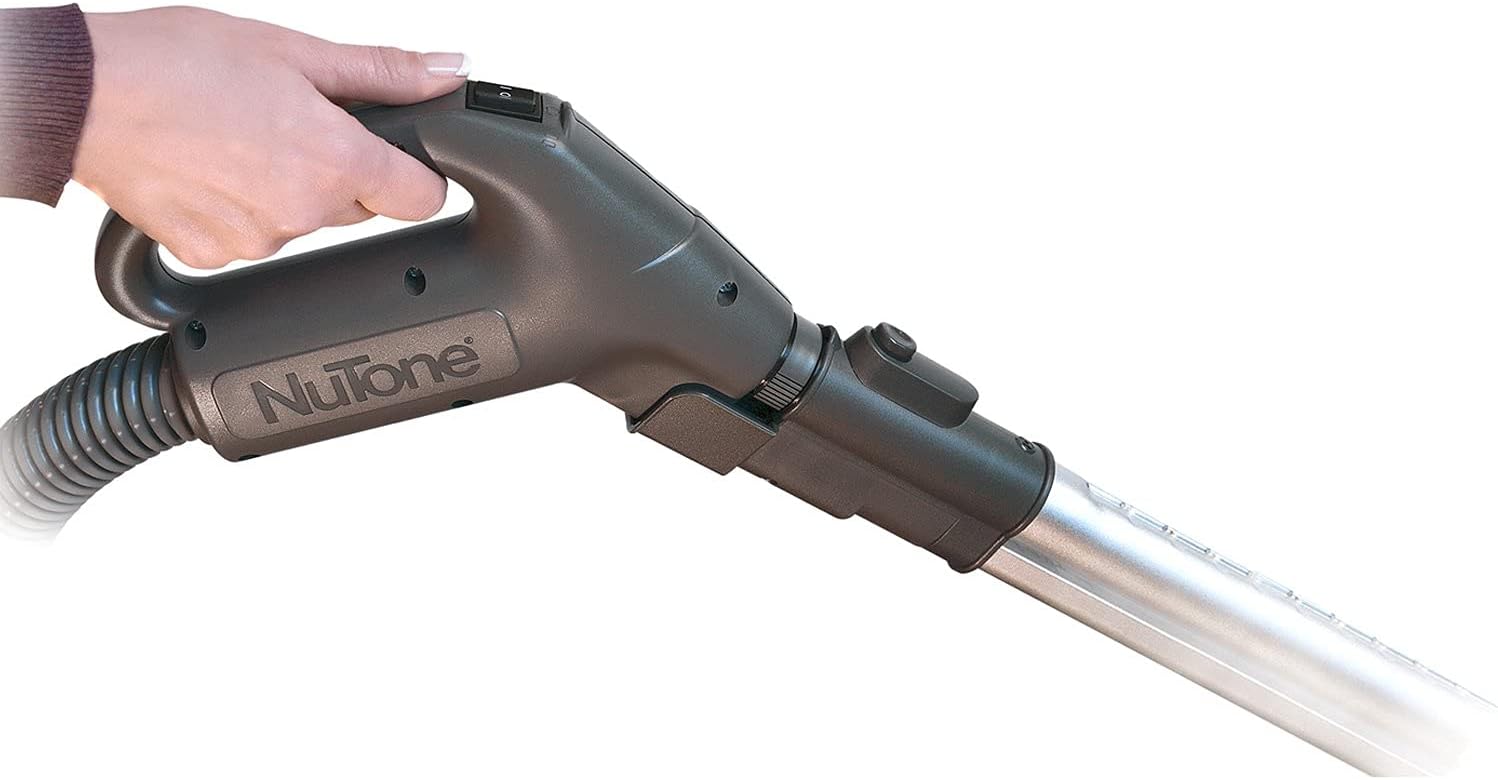 Broan NuTone by Drainvac 30FT Dual Tension Direct Connect Central Vacuum Hose – Crushproof – Fits Direct Connect Inlets – Dark Grey