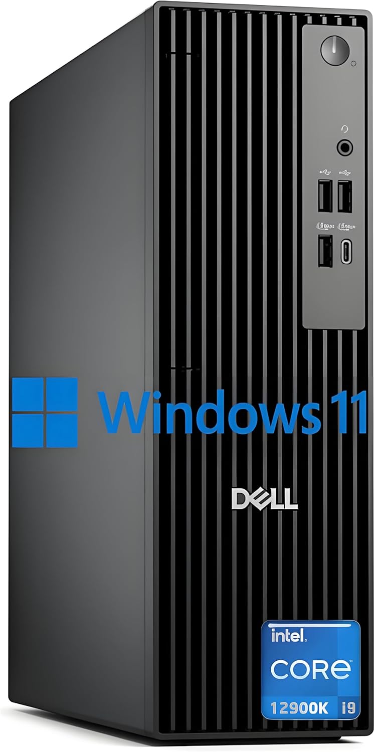 Dell 2025 Slim Business Desktop - Inte Core i9-12900K, (16Core, 24Threads) Ultra-Quiet Design, 32GB DDR5 RAM, 1TB PCIe SSD, Dual 4K Monitor Support, Wired Keyboard and Mouse, Windows 11Pro