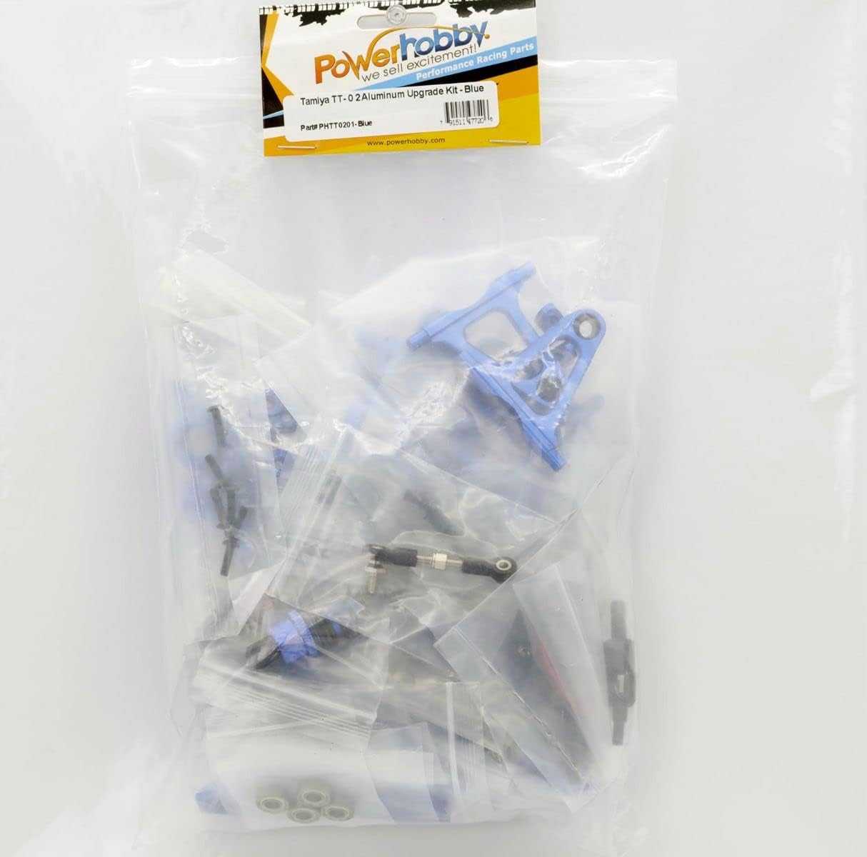 Powerhobby Tamiya TT-02 Aluminum Upgrade Kit TT02 Arms/Motor Mount/Shocks/Battery/Drive Shaft (Blue)