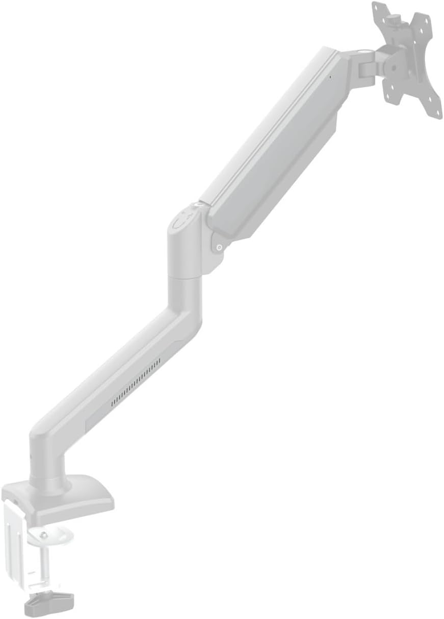 Monitor arm mounting Bracket Single arm, Flexible Adjustment 180° Rotation 360° Rotating Support Monitor arm Bracket(White)
