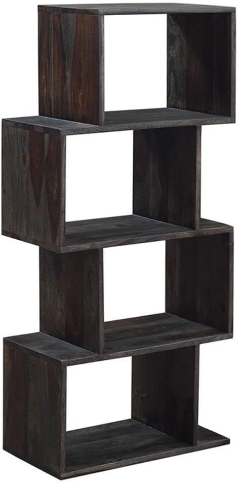 Porter Designs Fall River Solid Sheesham Wood Bookcase, Brown