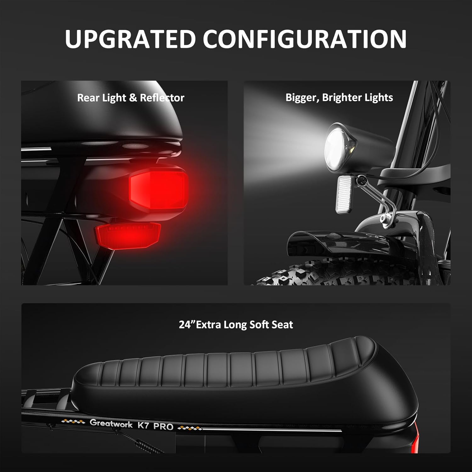 GREATWORK Peak 1200W/1500W Electric Scooter with Seat, 480/720Wh Removable Battery, Max 30/45 Miles Range, 20/25MPH Top Speed, 16x3.0 Fat Tire Motorcycle Style E Scooter for Adults with Basket