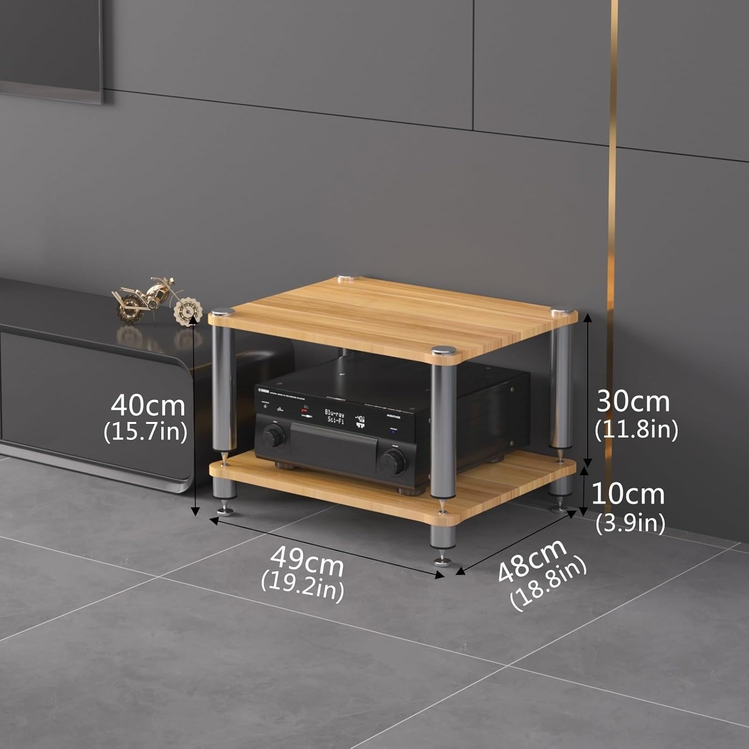 TUPAFJU 1/2/3/4 Tier Split Type av Media Stand Record Player Console Cabinet