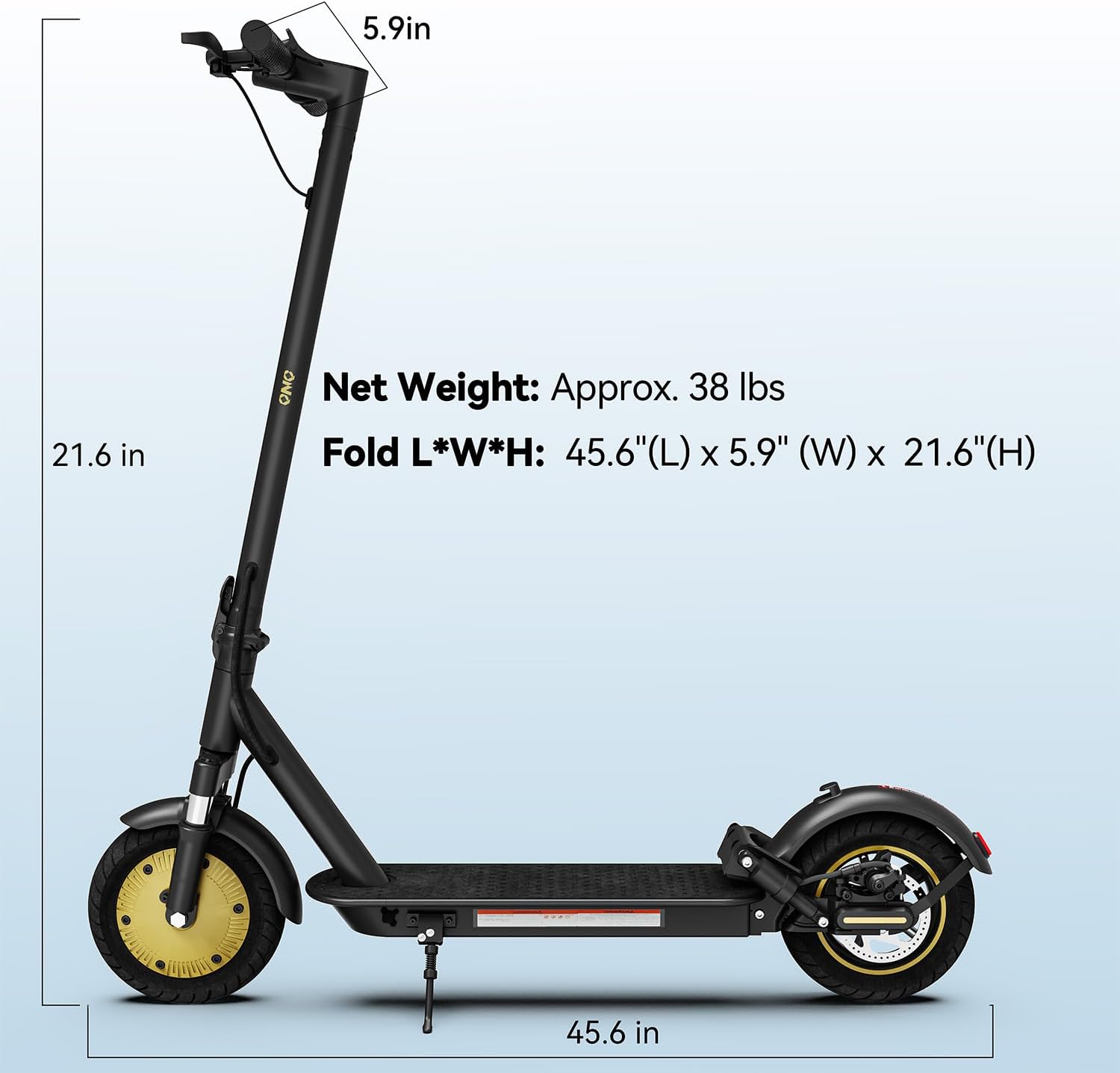 Adult Electric Scooter for Commuting - 500W Motor, 19 Mph Top Speed, 23 Miles Range, 10'' Solid Tires | Dual Brakes, Dual Suspension, APP Control