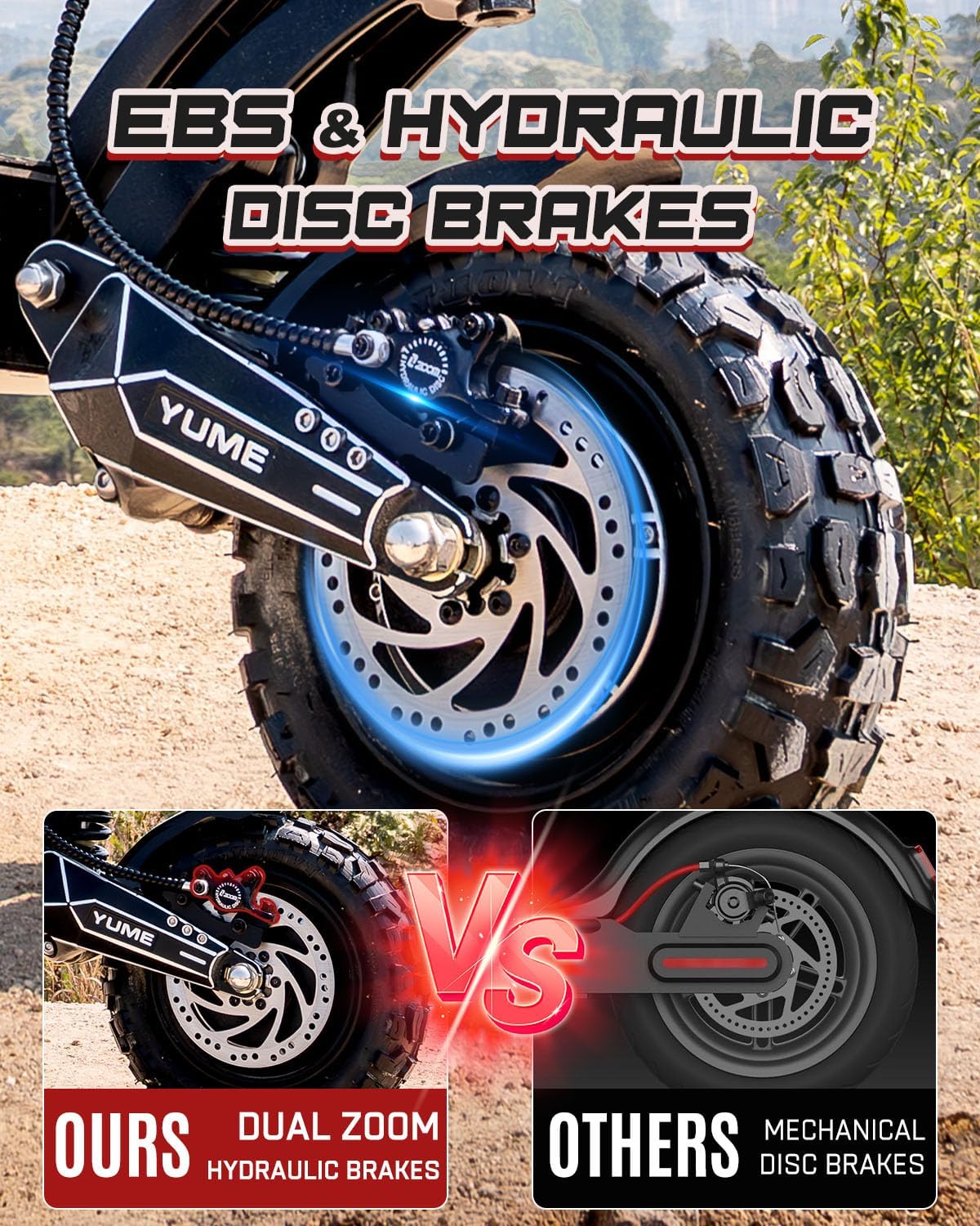 M YUME SCOOTER Raptor 6000W Motor Scooter, 50MPH 56/60 Miles 60V 27/30AH Electric Scooter for Adults, 11