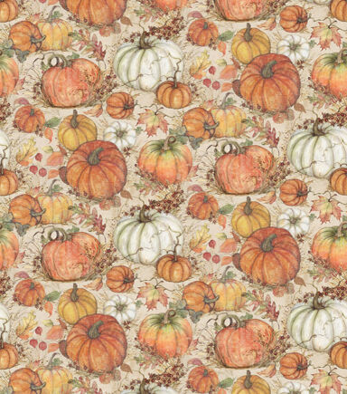 Susan Winget Pumpkins Fall Cotton Fabric