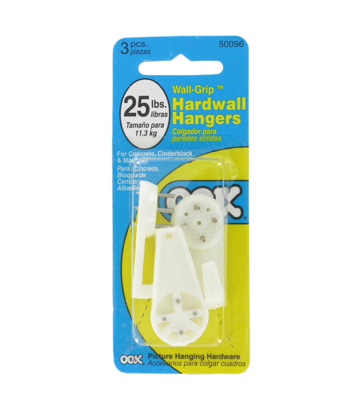 Ook 25lbs Plastic Hardwall Hangers 3ct