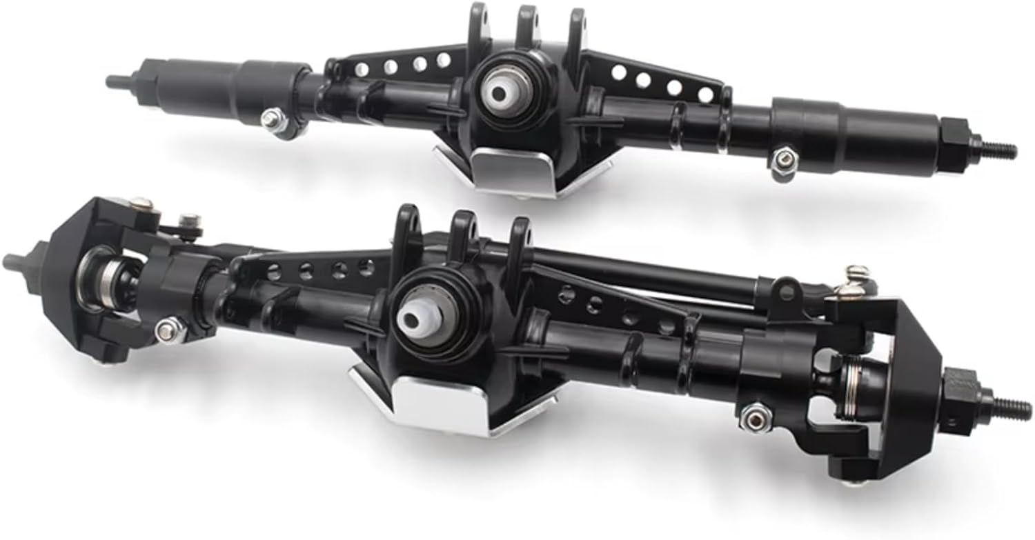 RC Axle Models For Axial For SCX10 II 90046 90060 1/10 Model Car Metal Front Rear Piece Axle Tube Upgraded Parts RC Crawler Accessory(Front)