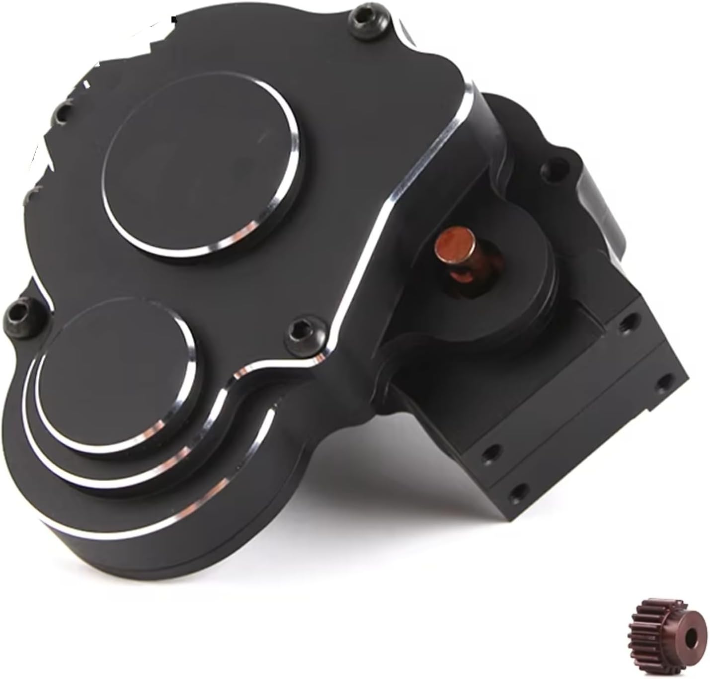 RC Gearboxes For Scx10 90046 1/10 Metal Belt Reverse Transmission Gearbox RC Crawler Car Reverse Transmission Gearbox Upgrade Parts(Black)