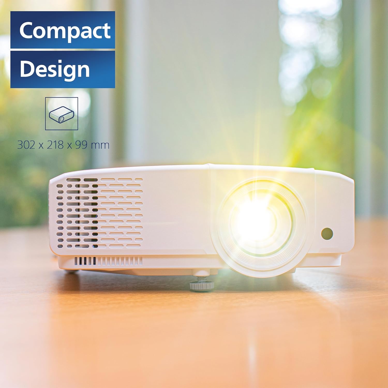 Philips, Propix 650, Professional Video Projector, DLP, Advanced Image Correction, 1280 x 800 Pixels, Lumens: 4000 ANSI, 2-Watt Internal Speakers, White