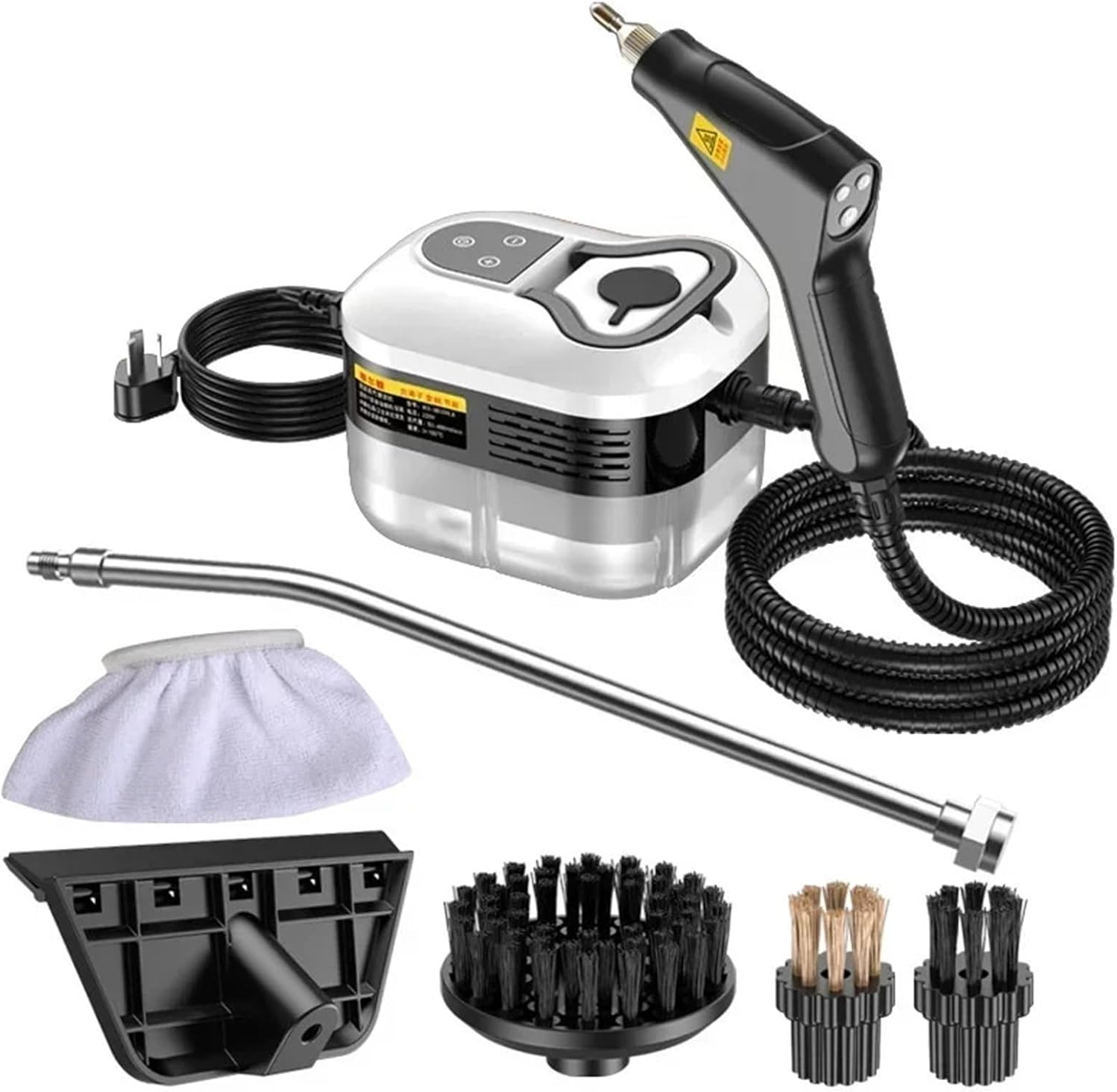 Portable Handheld Steam Cleaner 110V/220V Multifunctional High Temperature Steam Cleaning Compatible With Air Conditioner Kitchen Hood(Silver,110 V)