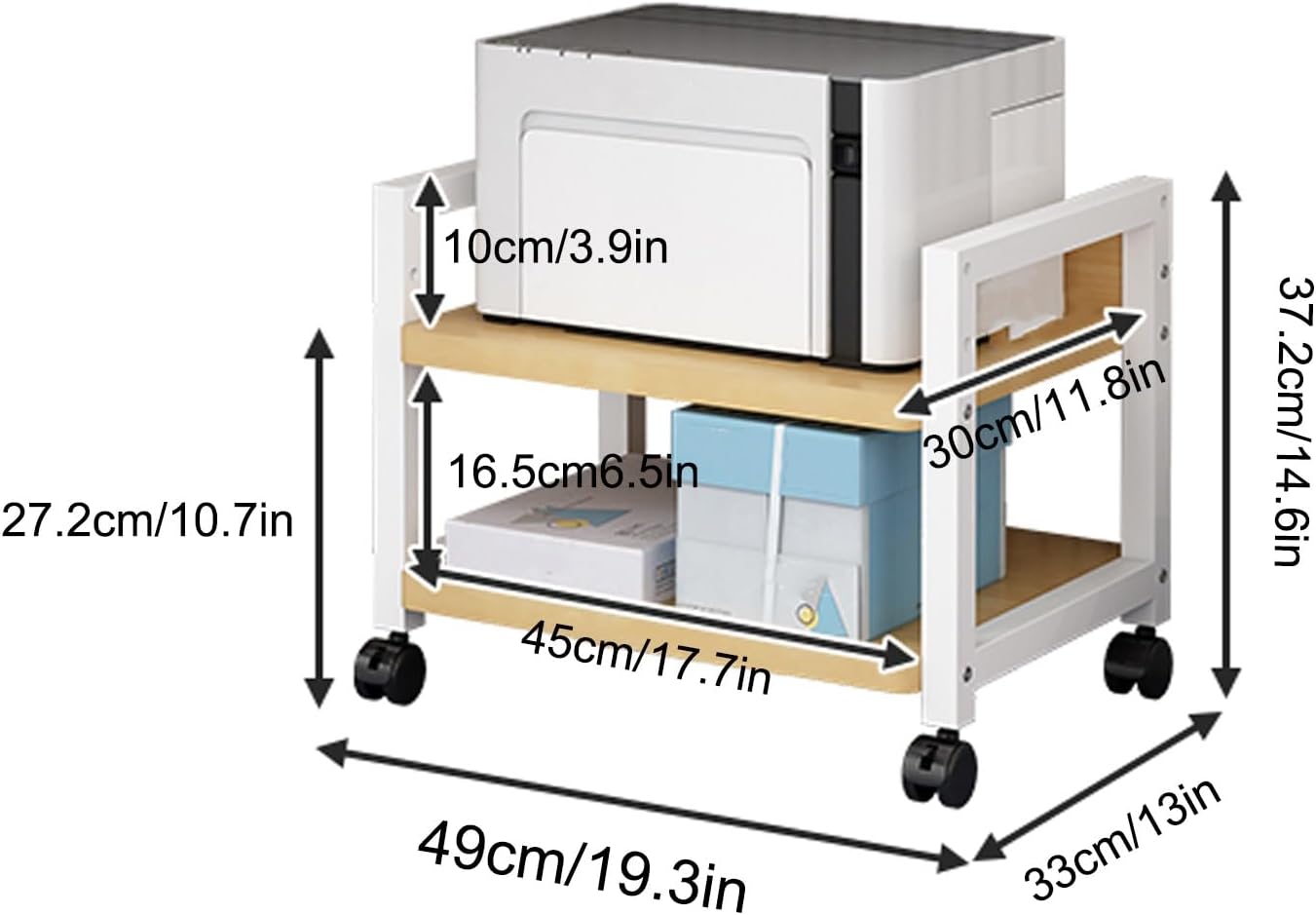2-Tier AV Media Stand - Corner Shelf for Gaming & TV - Storage Rack for Stereo Components - Entertainment Center & Audio Tower - Compact Design for Small Spaces