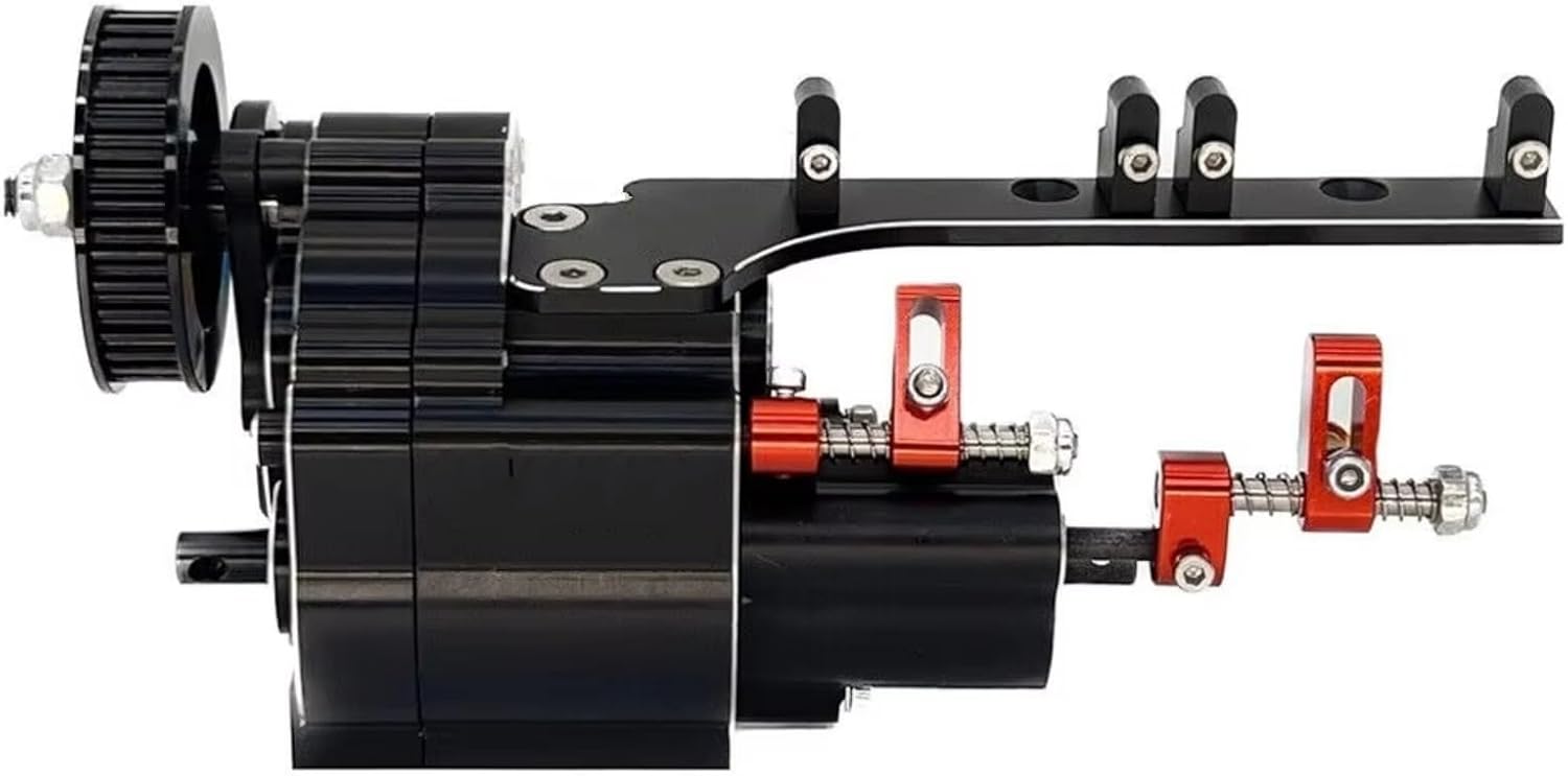 RC Crawler Transmission for SCX10 90046 for Capra 1/10 Metal Two Speed Three Speed Broken Wave Box RC Crawler(Black)