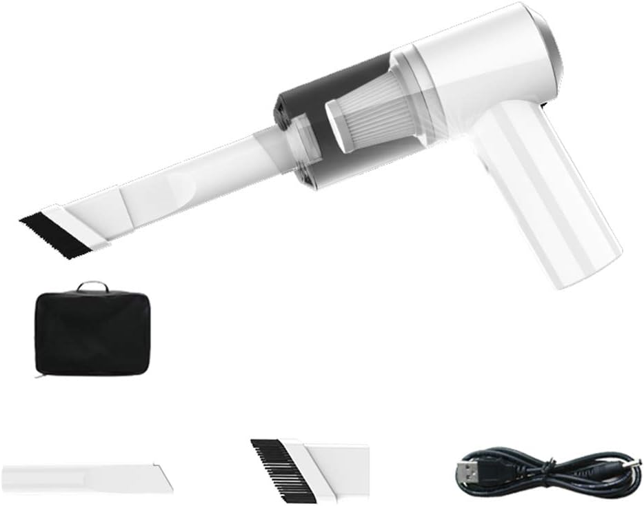 Handheld Vacuum Cleaner Cordless, 6000Pa Powerful Suction Hand Vacuum Cleaner with LED Light, Car Vacuum Cleaner for Car, Home and Office,with Storage Bag ()
