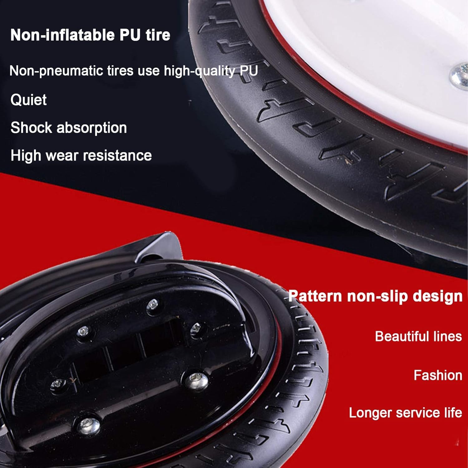 Roller Road Drift Skates Full Set - Boardless Skateboard Roller Skate Plates with High Rebound Pu Wheels, Free Skate Drift Board, Inline Skates Heel Wheels, Protective Gear - Red