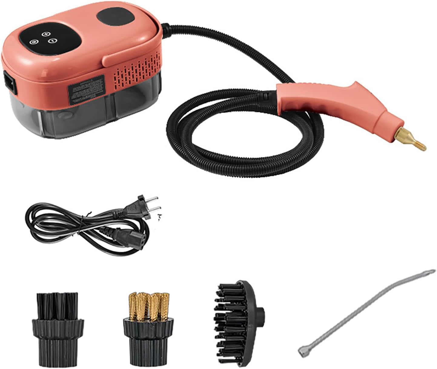 Handheld Steam Cleaner - 15s Fast Heating, 1100ml Portable Machine with 3 Brush Heads for Home, Car Detailing, Kitchen, Bathroom, and Tile Cleaning - Efficient Pressurized Steam Solution in Green