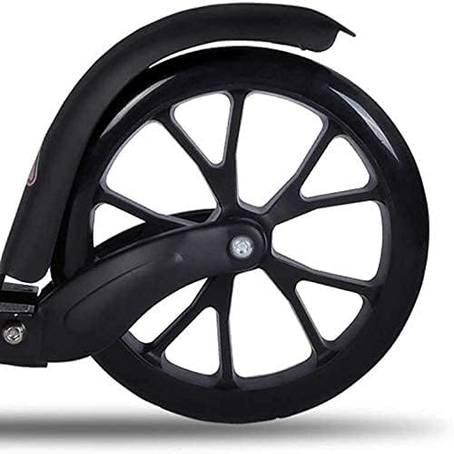 Scooters Kick Scooter for Adults Kids Big Wheel Kick Scooter for Adult/Teens Folding Adjustable Commuter Scooter with Rear Fender Brake for Women Men Non-Electric 100kg Capacity (Color : Red)