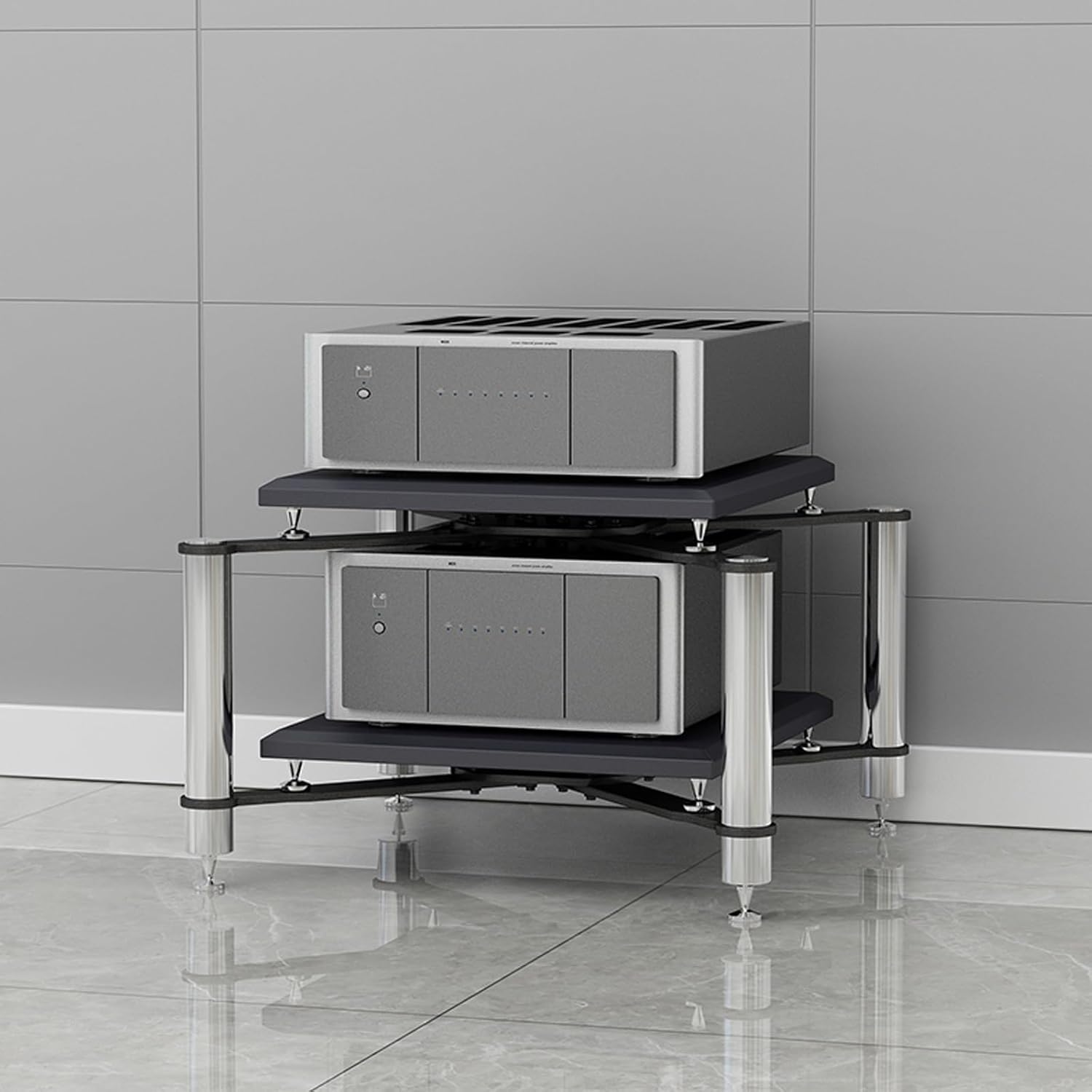 YITAYMLI 1/2/3/4 Tier Tower AV Media Rack Stand