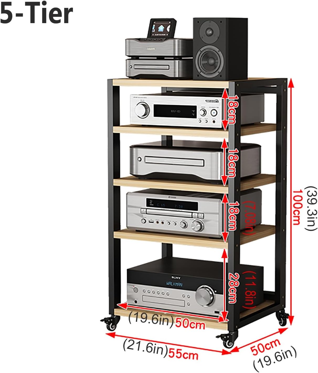 DONGYUE 5-Tier AV Media Stand