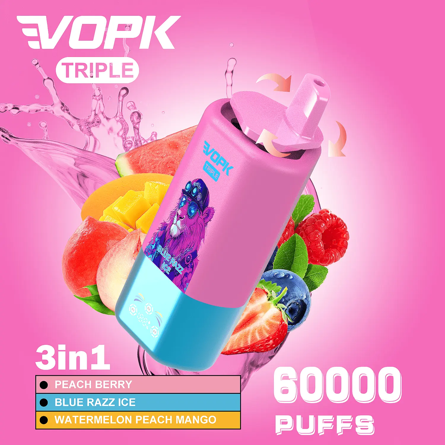 VOPK TRIPE 60K 3 in 1 (10pcs) - MYEU VAPES