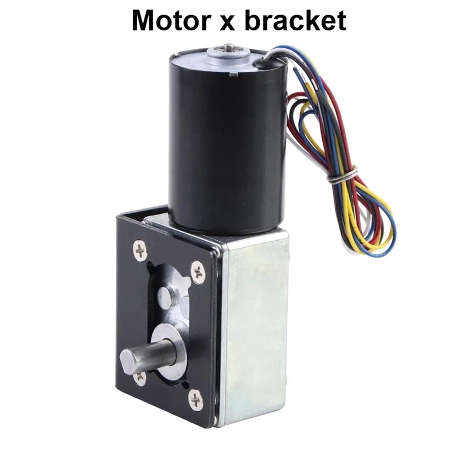 1pc High 70KG Brushless Electric Worm Geared Motor 12V 24V 8-470RPM with Self Locking Reversed PWM Speed Regulation(Motor x Bracket,28rpm,12V)