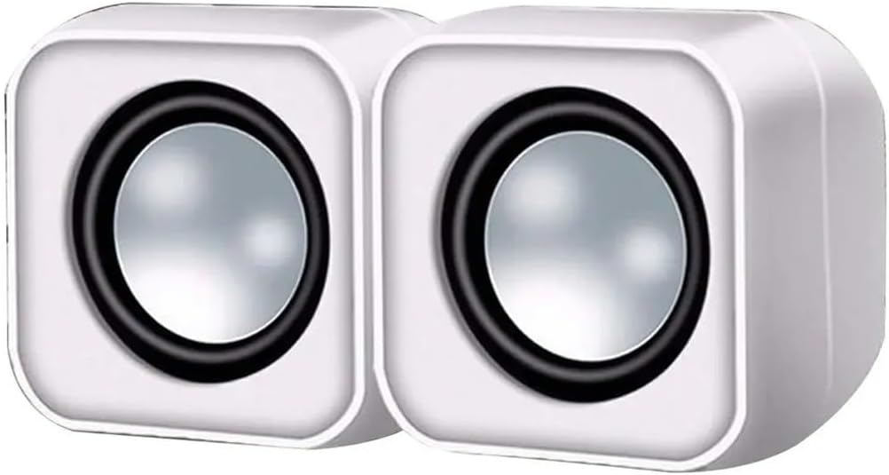 2 PCS Laptop Desktop Computer Mini Audio Wired Speaker Multimedia Subwoofer