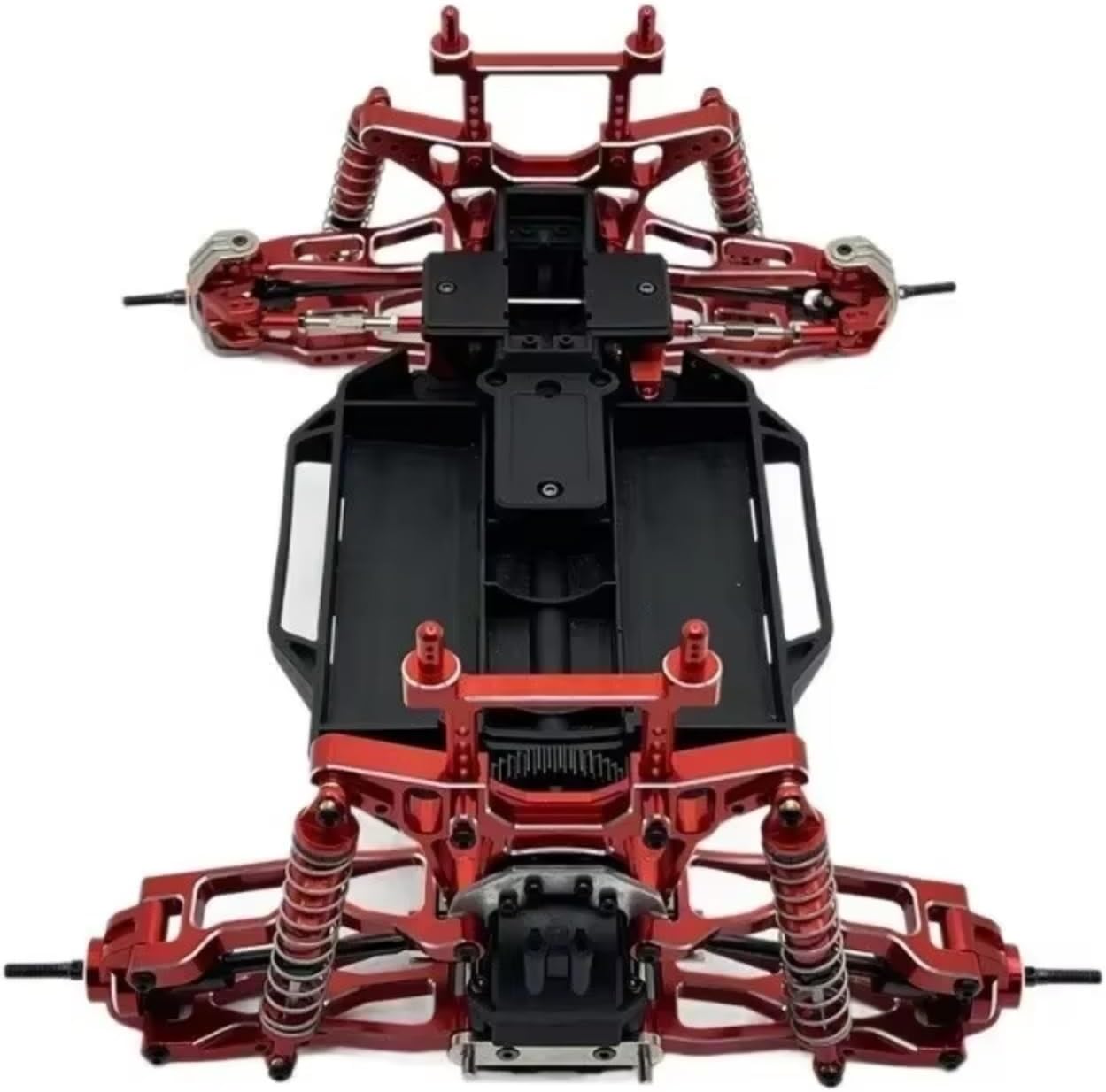 Models Upgrades Parts For Ud1201 Ud1202 Ud-12pro 1/12 Metal Front And Rear Suspension Arm Steering Assembly Kit Rc Car Upgrade Parts Accessories(Red)