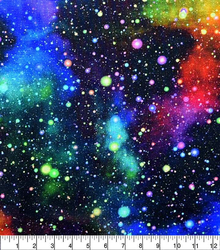 Rainbow Graffiti Novelty Print Cotton Fabric