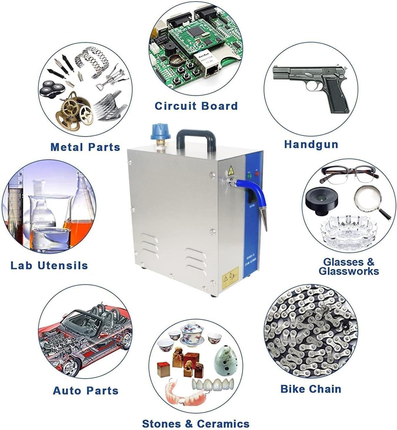 AWAYDD 2L/4L Stainless Steel Jewelry Steam Cleaner, Professional Jewellery Steam Cleaner Machine, 1300W/2200W Gem Washer, Gold and Silver Jewelry Steam Cleaning Machine(4L)