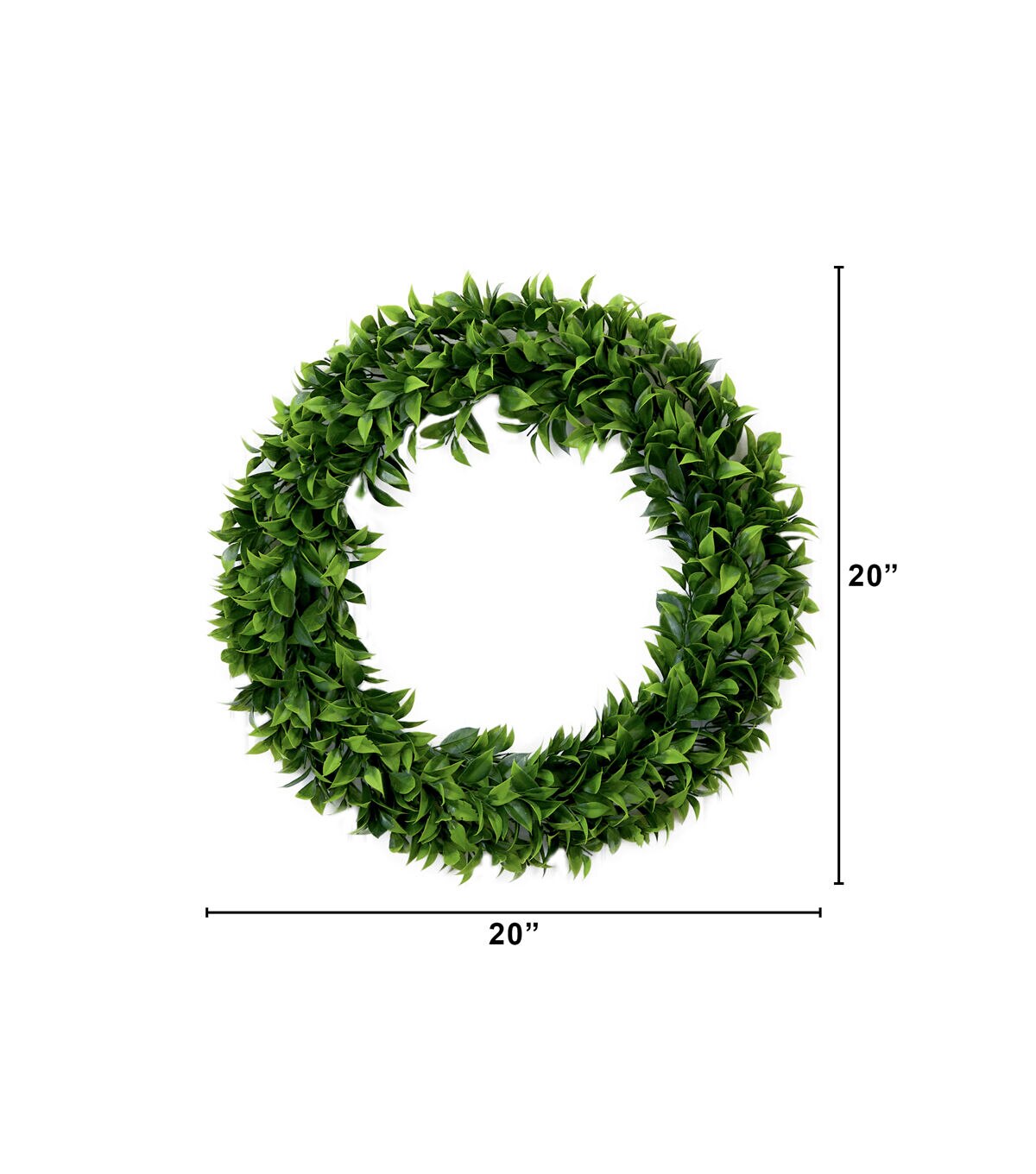 Nearly Natural 20 Green Artificial Bay Leaf Wreath