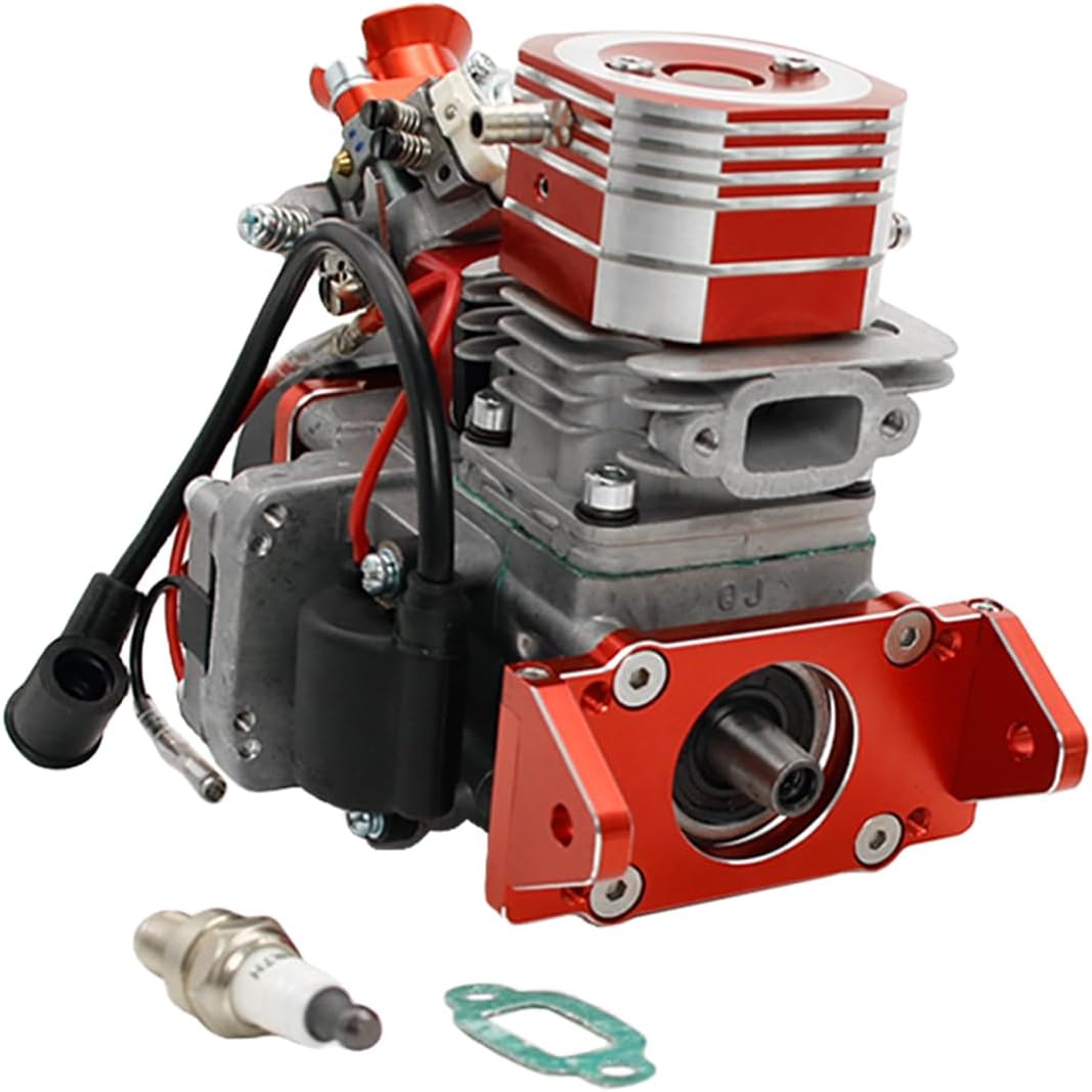 FLMLF CNC 29CC RC Boats (in-line) Engine Fit for Zenoah CY RCMK Marine QJ Gas Engine G290 PUM Parts (Red)