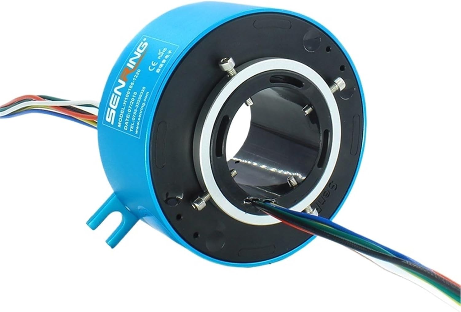 Through bore Slip Rings Electrical Contacts 38.1mm 6 Circuits 10A