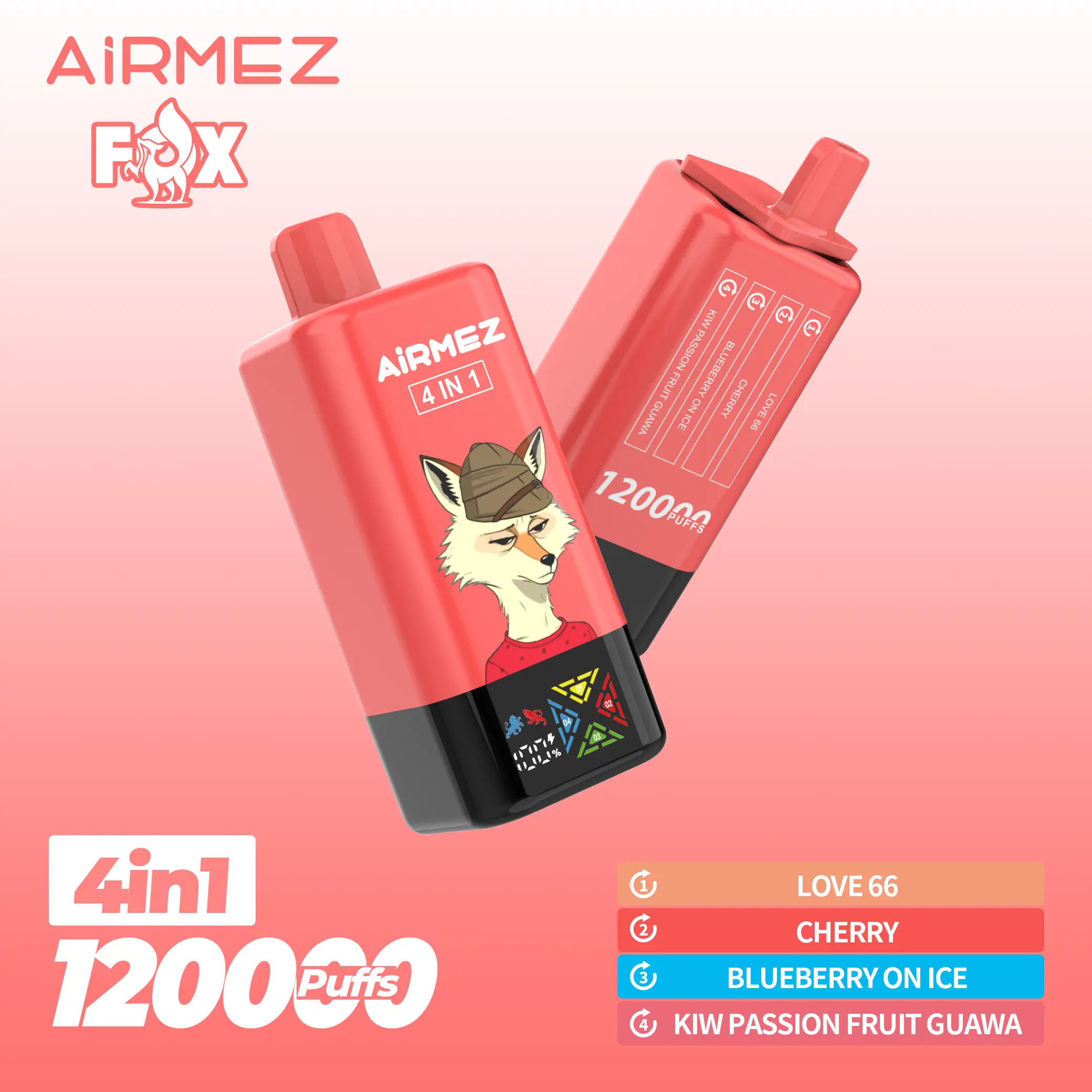 AIRMEZ FOX 120K 4 in 1 (5pcs) - MYEU VAPES