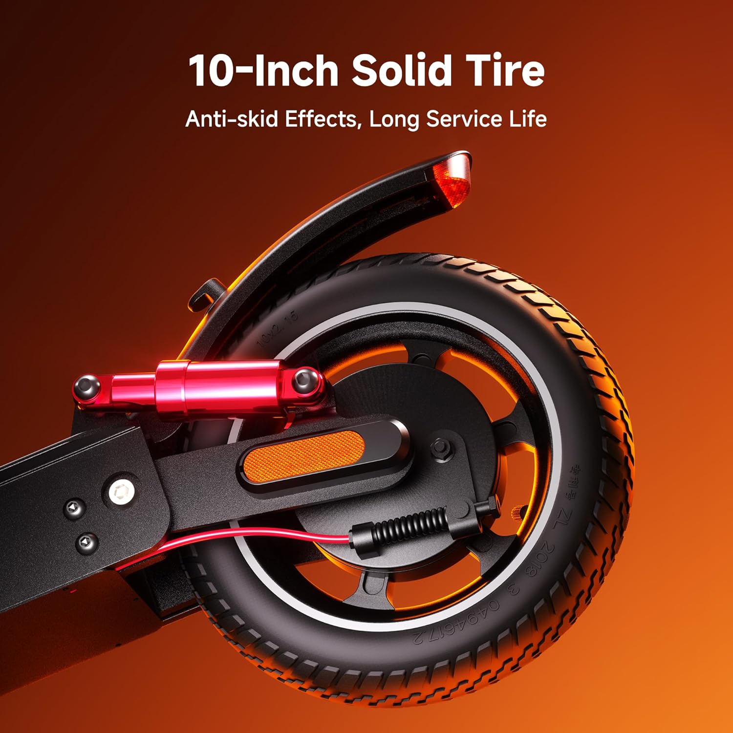 Electric Scooter, Up to 25 Miles Range & 21 MPH, 4 High-Performance Shock Absorbers, 500W Motor & 10