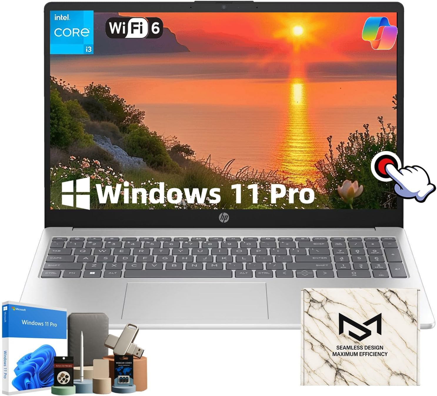 HP 15.6 Laptop Touchscreen Computer - 15.6