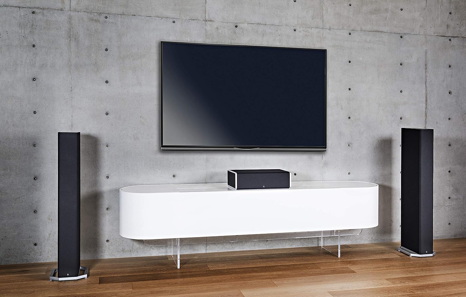 Definitive Technology BP-9040 Tower Speaker | Built-in Powered 8 Subwoofer for Home Theater Systems | High-Performance | Front and Rear Arrays | Optional Dolby Surround Sound Height Elevation Black