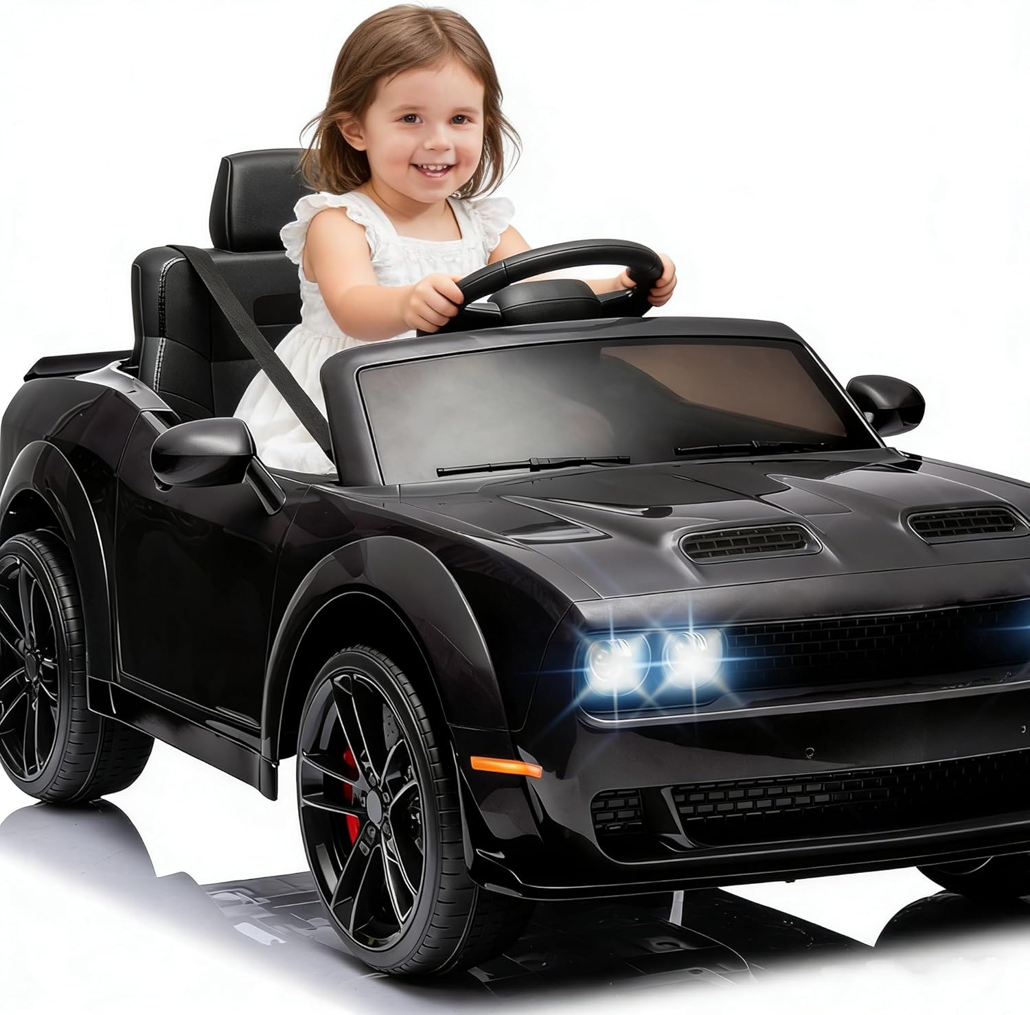12V Electric Ride on Car Remote Control,Wireless Music Vehicle Car for Boys Girls Gifts Black