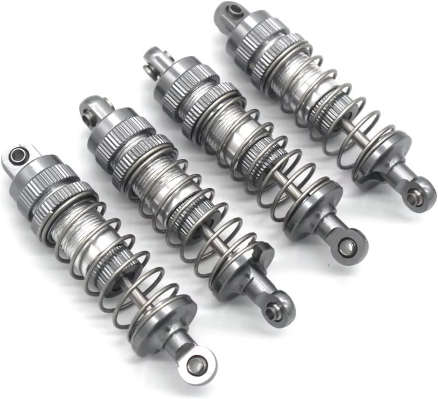 Rc Car Parts For MJX M162 M163 16207 16208 16209 16210 H16V3 1/16 Metal Oil Pressure Shock Absorber RC RC RC Upgrader Accessories(Gray)