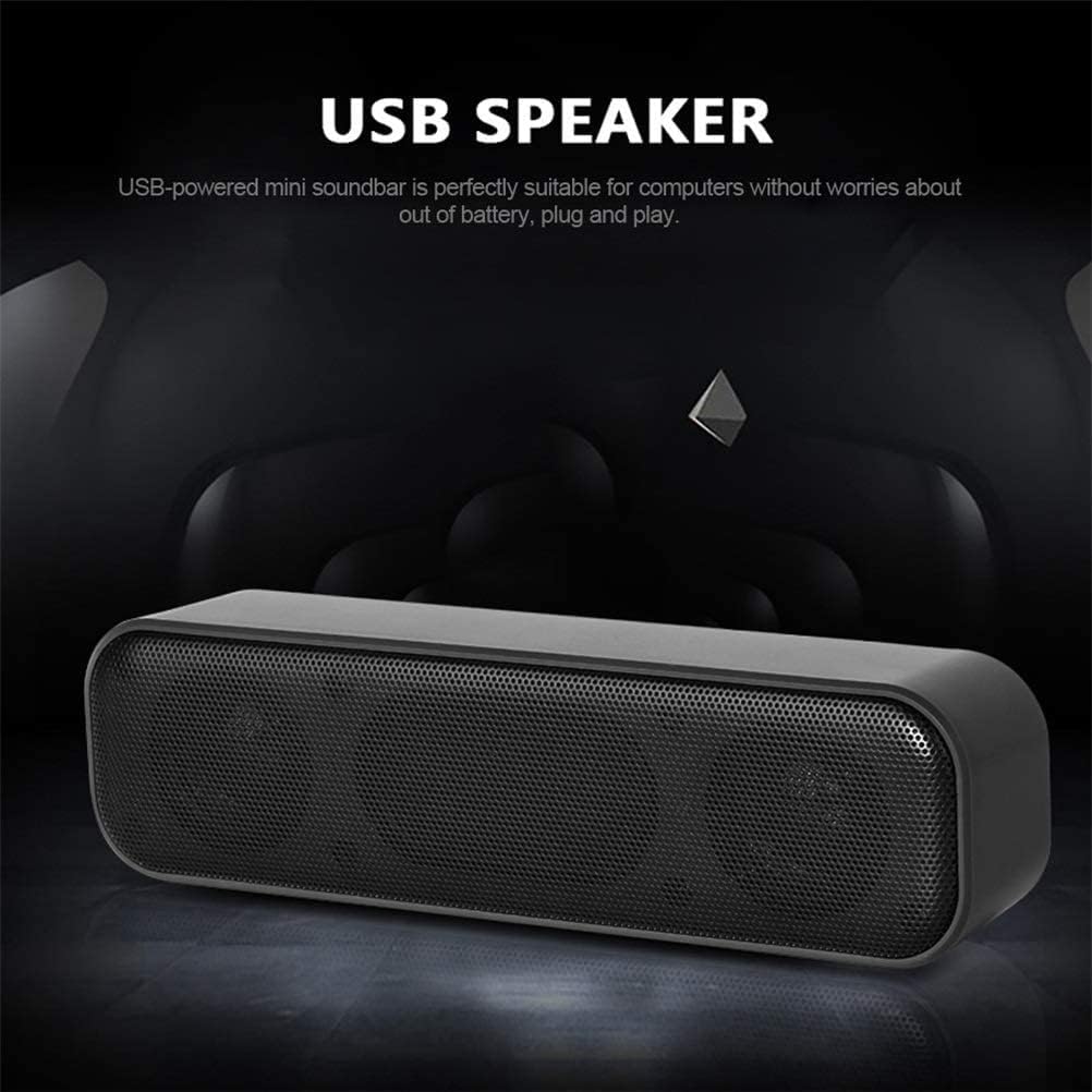 USB Computer Speakers Desktop Speaker USB Powered Mini Wired Soundbar for PC or Laptop
